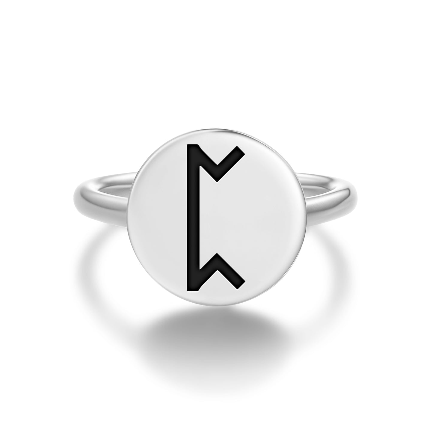 Pertho Norse Runes Symbols Adjustable Open Ring