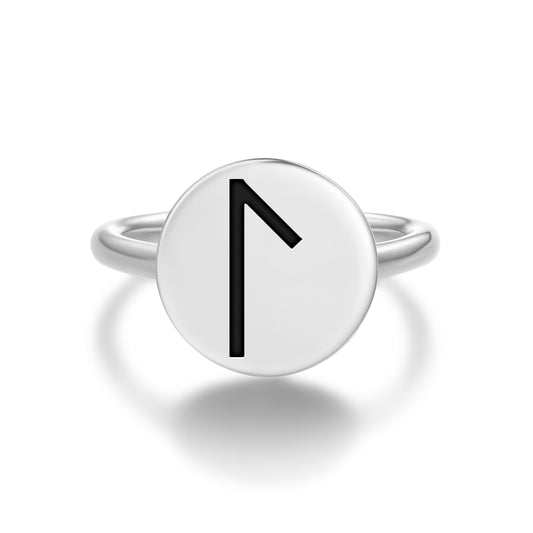 Laguz Norse Runes Symbols Adjustable Open Ring