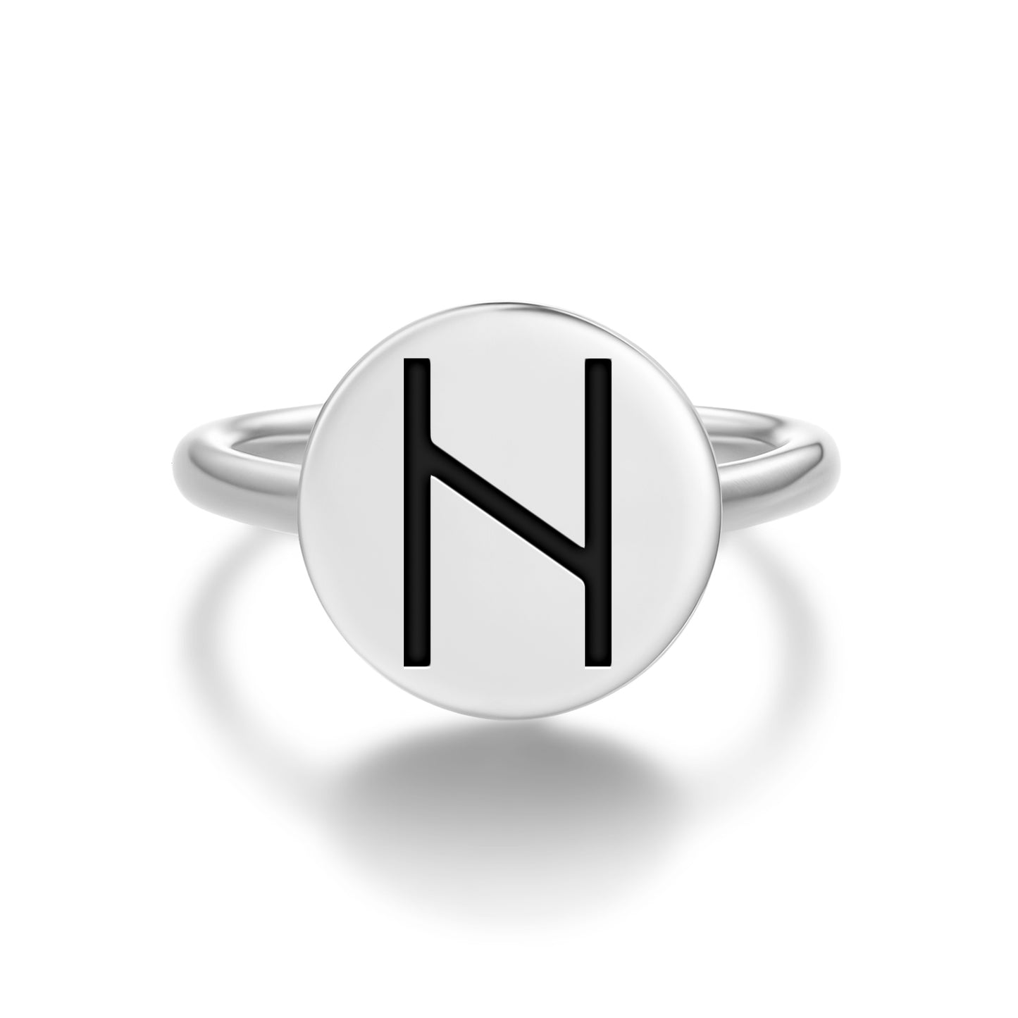Hagalaz Norse Runes Symbols Adjustable Open Ring
