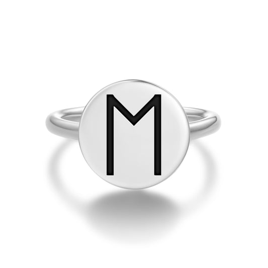 Ehwaz Norse Runes Symbols Adjustable Open Ring