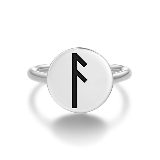 Ansuz Norse Runes Symbols Adjustable Open Ring