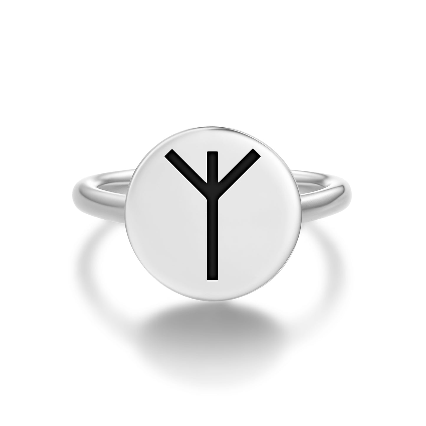 Algiz Norse Runes Symbols Adjustable Open Ring