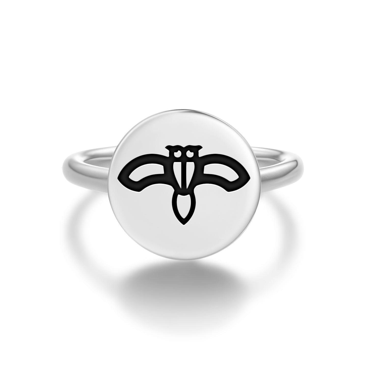 Huginn and Muninn Norse Symbols Adjustable Open Ring