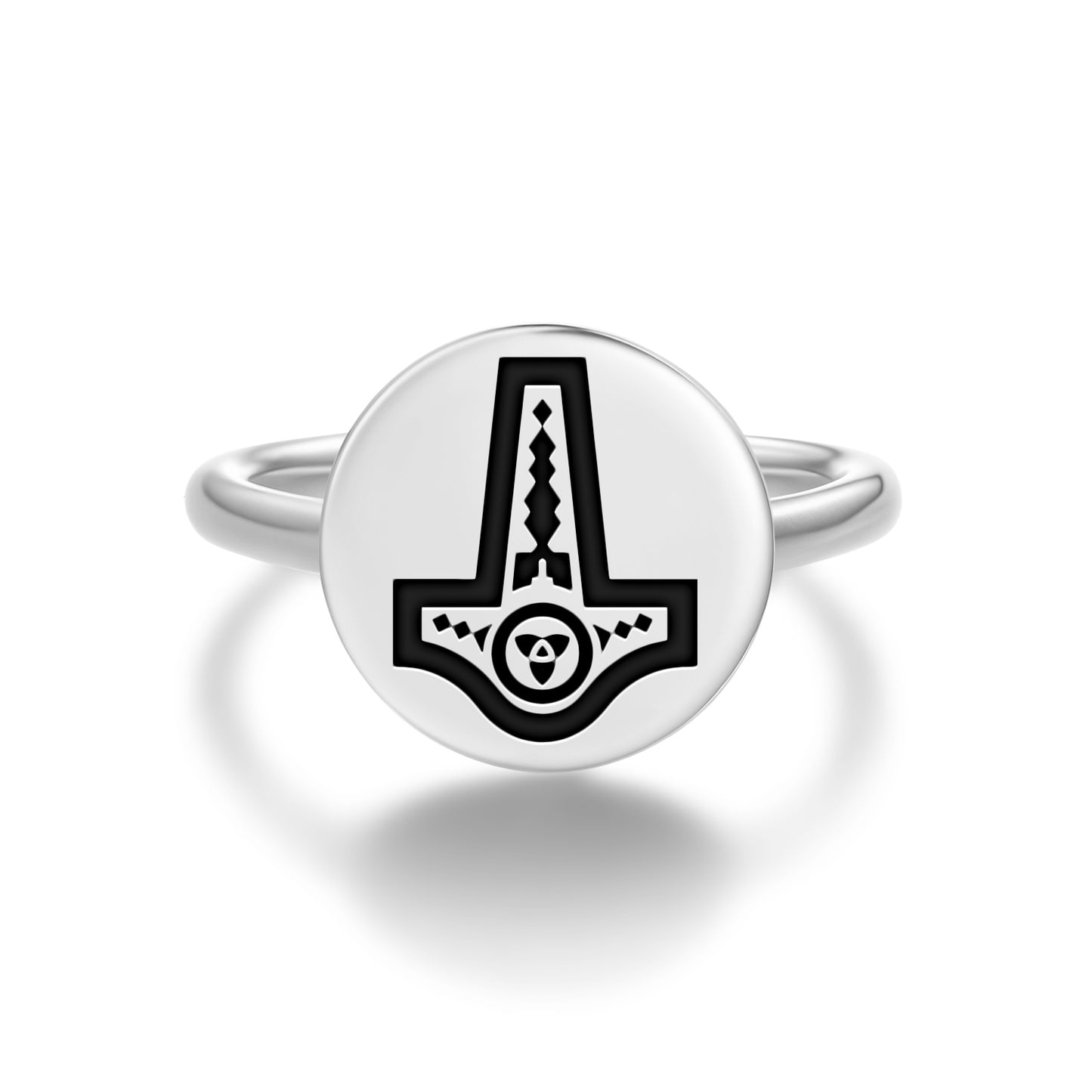 Mjolnir Norse Symbols Adjustable Open Ring