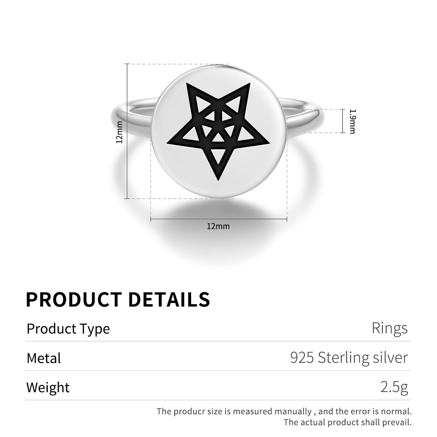 Stellations of the Platonic and Archimedean Solids Sacred Geometry Symbols Adjustable Open Ring