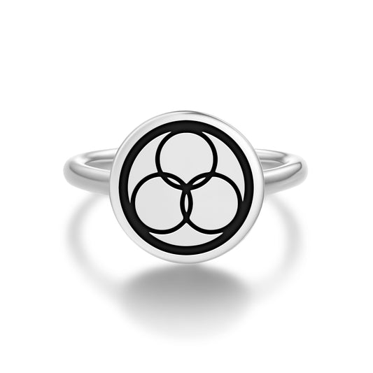 Fractals and Recursive Geometries Sacred Geometry Symbols Adjustable Open Ring