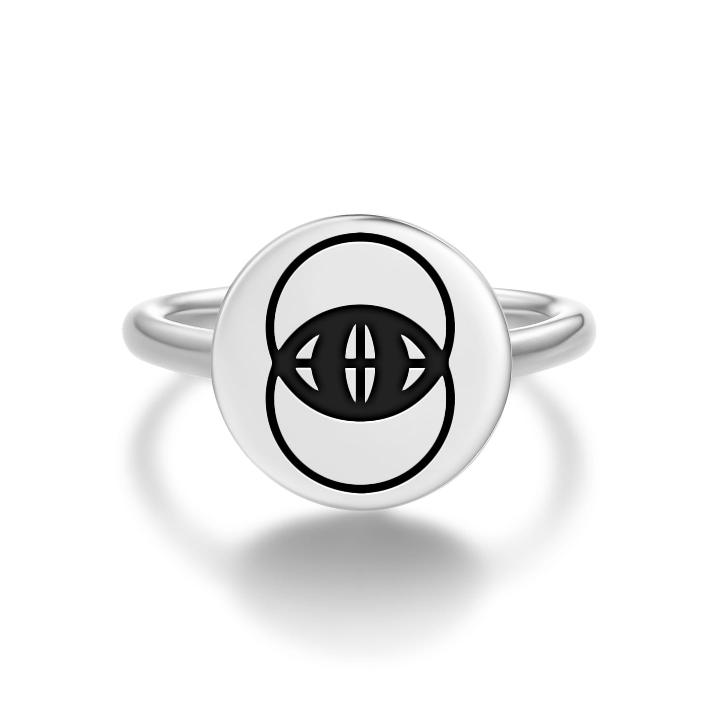 Vescica Piscis Sacred Geometry Symbols Adjustable Open Ring