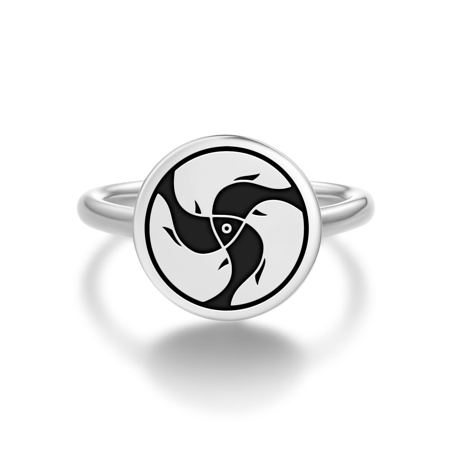 THREE FISH SHARE THE SAME HEAD  Adjustable Open Ring
