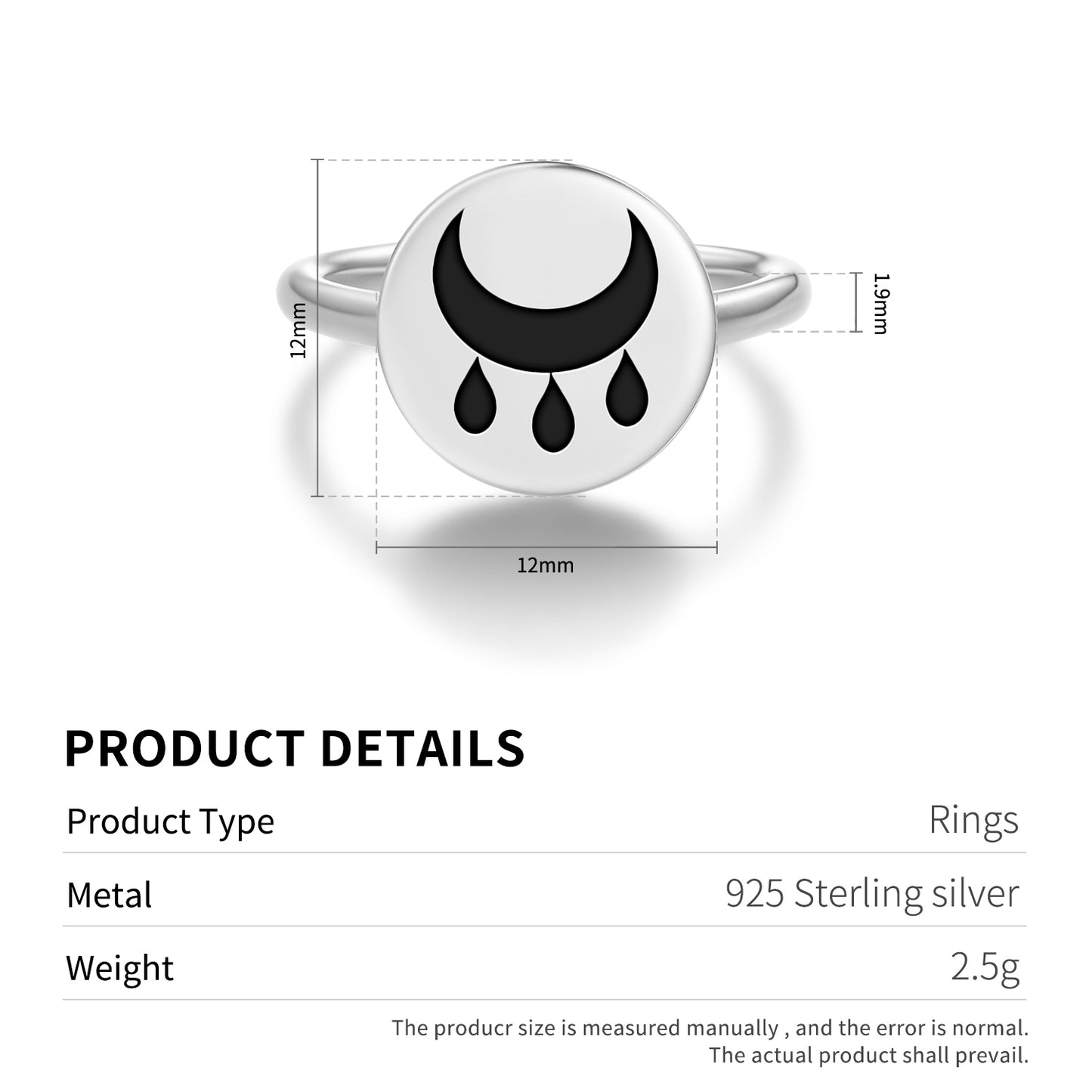 BlessingsWiccan Blessing symbol  Adjustable Open Ring