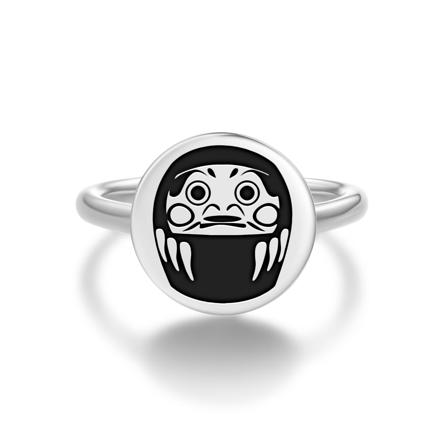 Daruma Symbol  Adjustable Open Ring