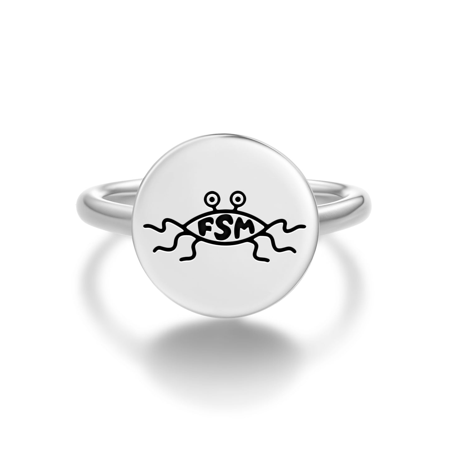 Flying Spaghetti Monsterism Pastafarianism  Adjustable Open Ring