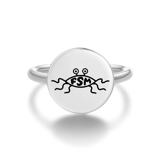 Flying Spaghetti Monsterism Pastafarianism  Adjustable Open Ring
