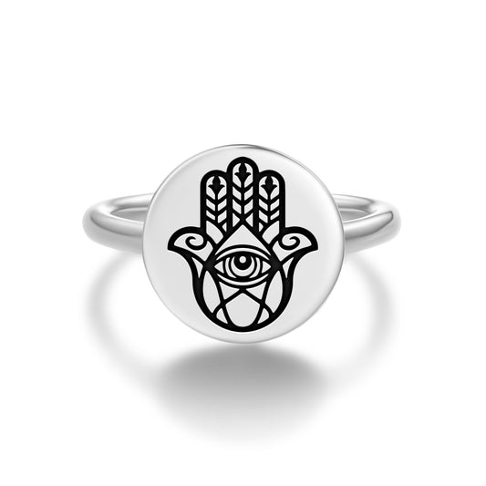 Hamsa  Adjustable Open Ring