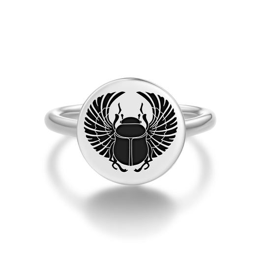 Scarab  Adjustable Open Ring