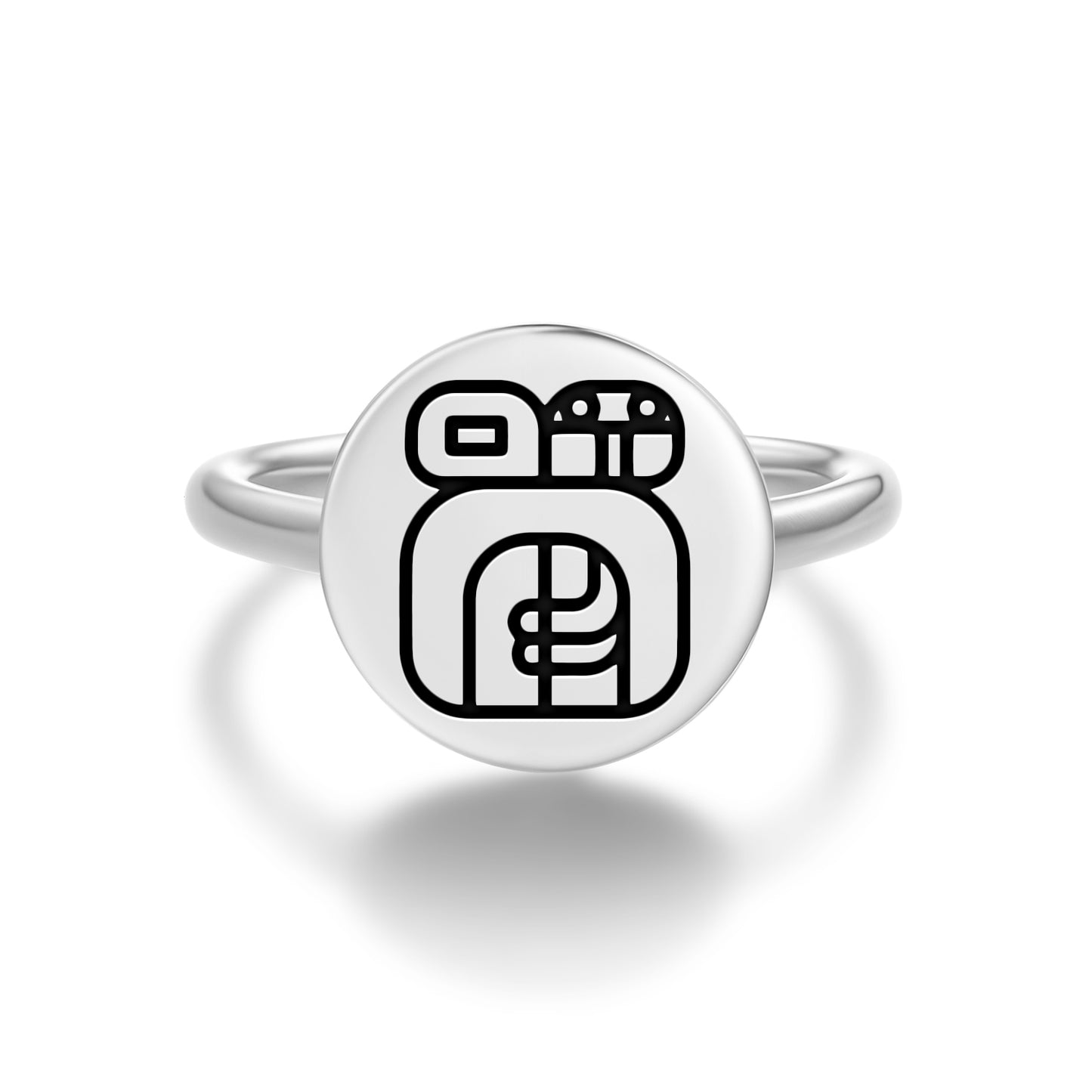 Mayan King Mayan Symbols Adjustable Open Ring