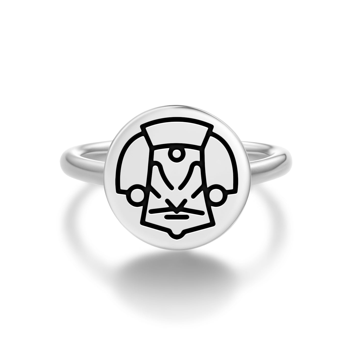 Mayan mask Mayan Symbols Adjustable Open Ring