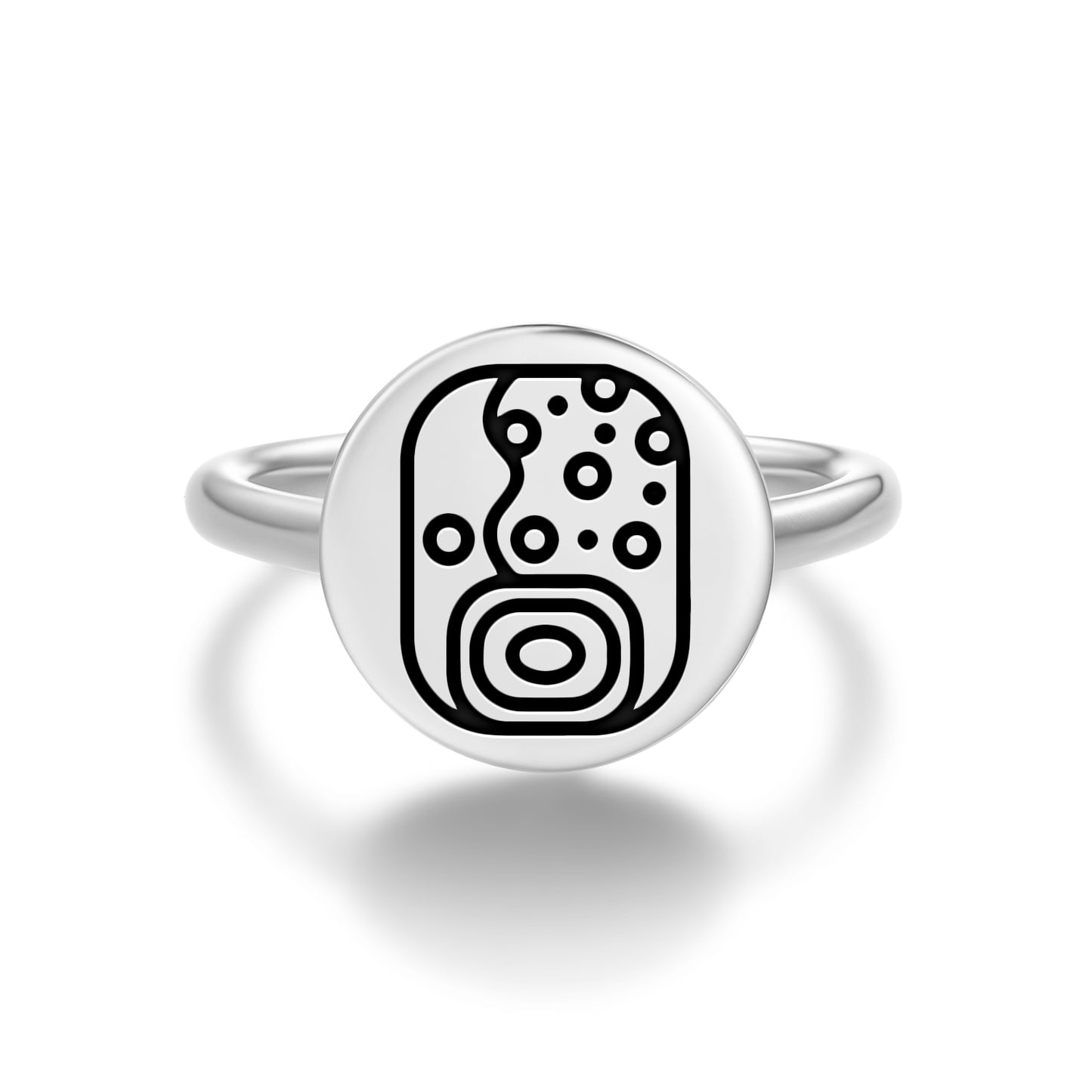 Wayob Mayan Symbols Adjustable Open Ring
