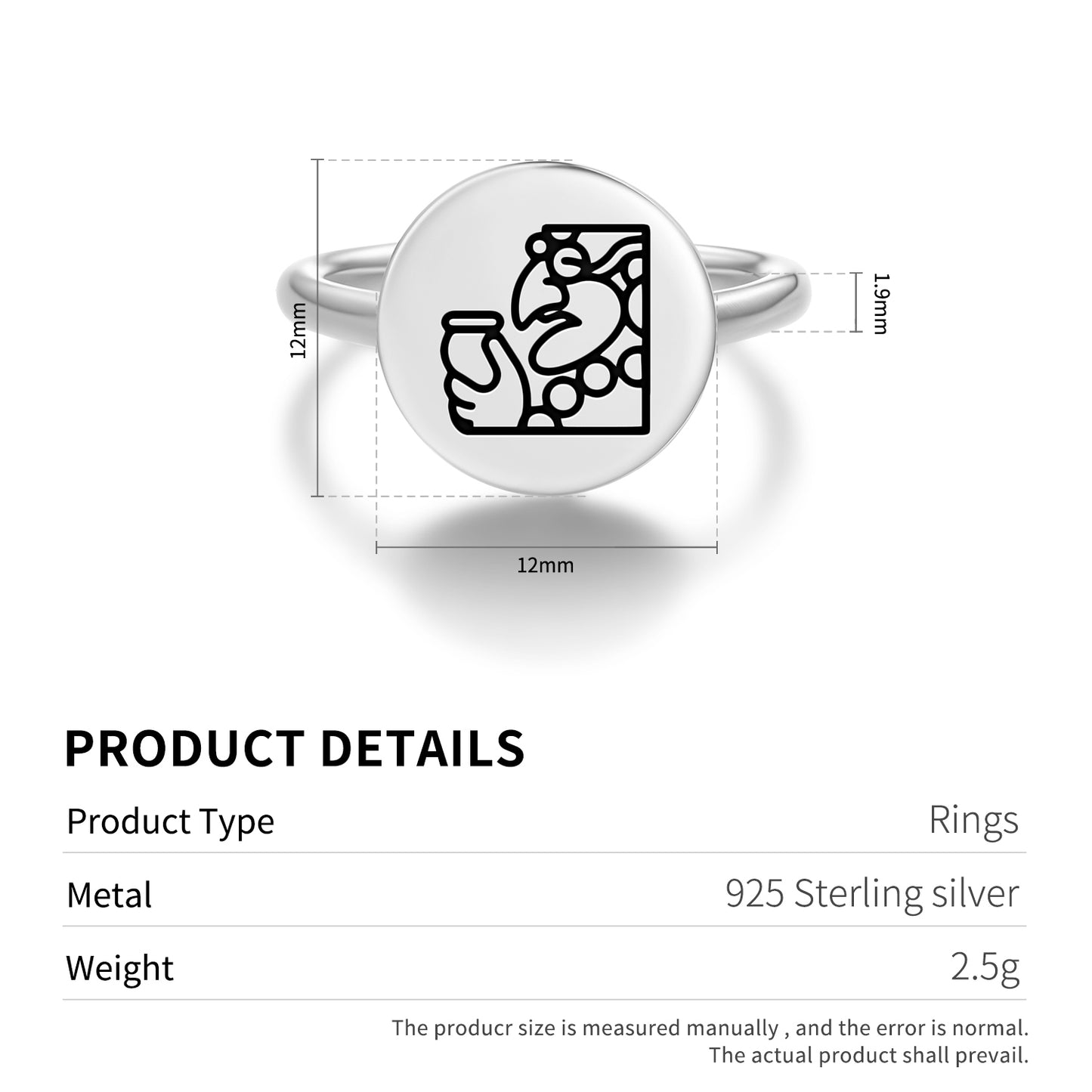 Itzamna Mayan Symbols Adjustable Open Ring