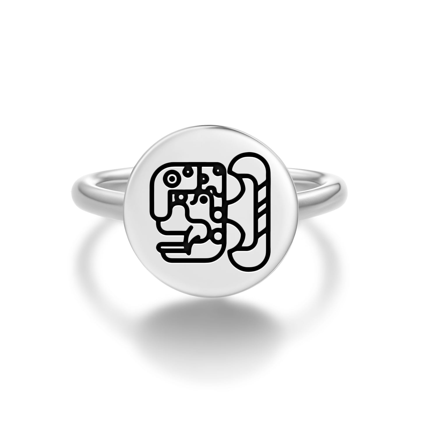 Jaguar house of Xibalba Mayan Symbols Adjustable Open Ring