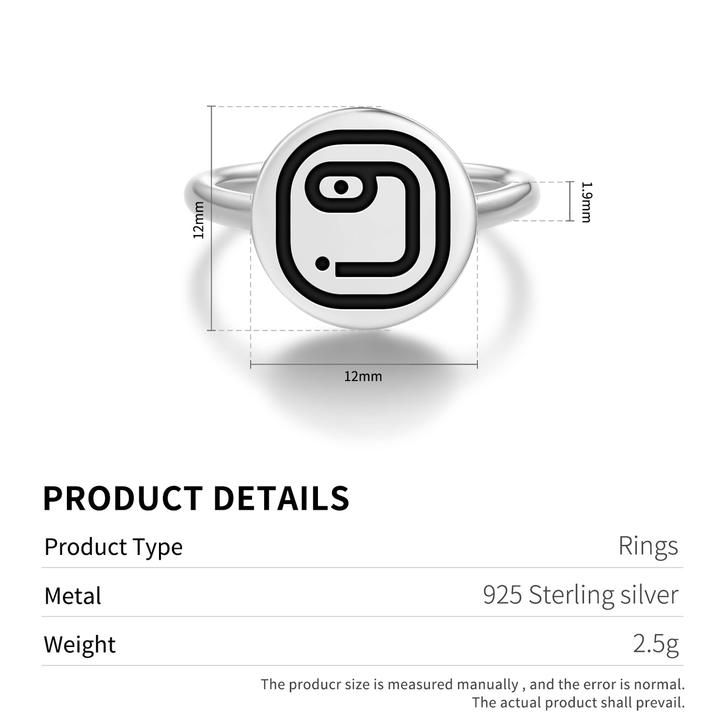 Kawak Mayan Symbols Adjustable Open Ring