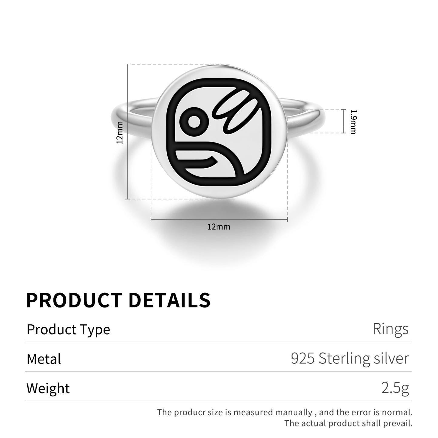 Ok Mayan Symbols Adjustable Open Ring