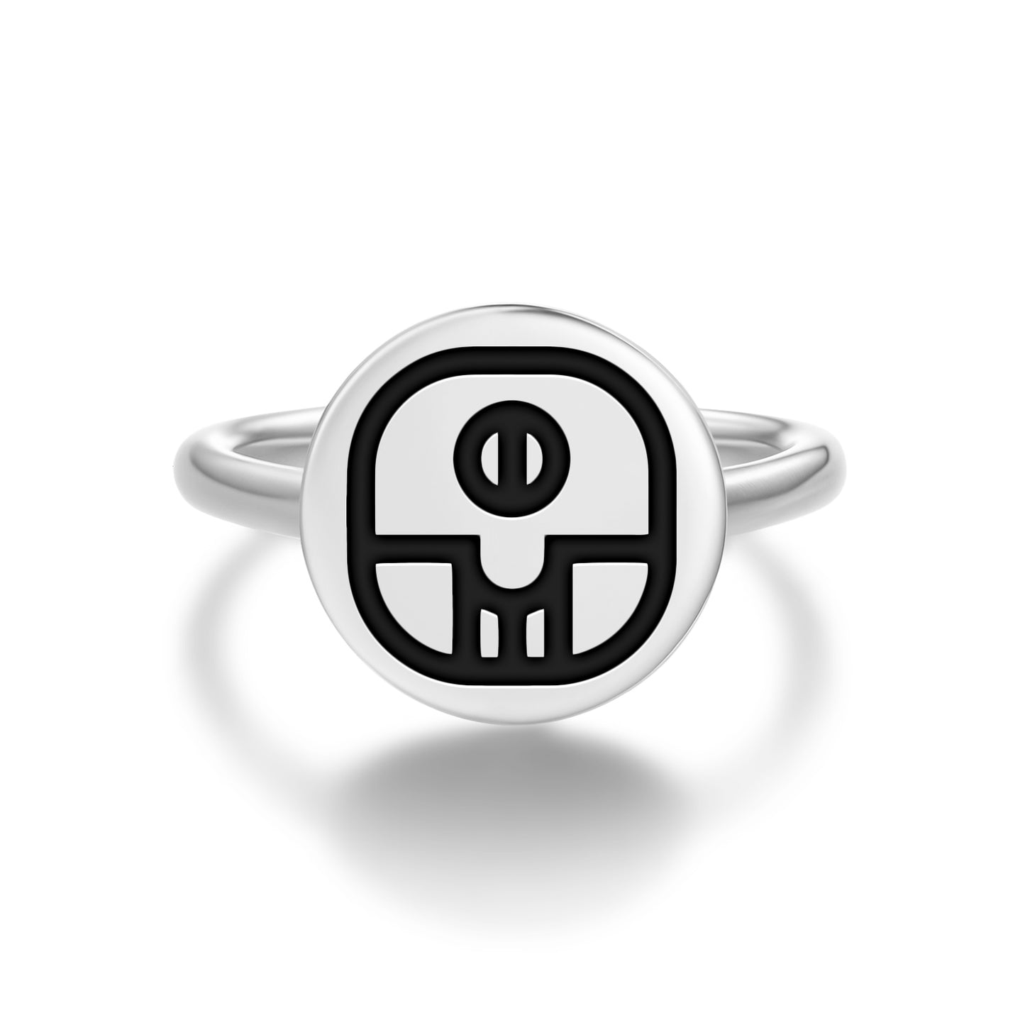 Kan Mayan Symbols Adjustable Open Ring