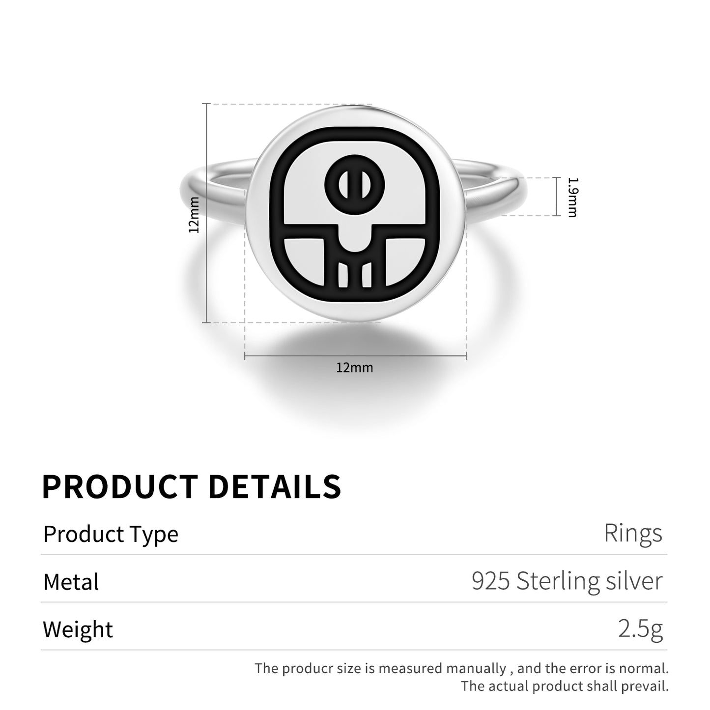 Kan Mayan Symbols Adjustable Open Ring