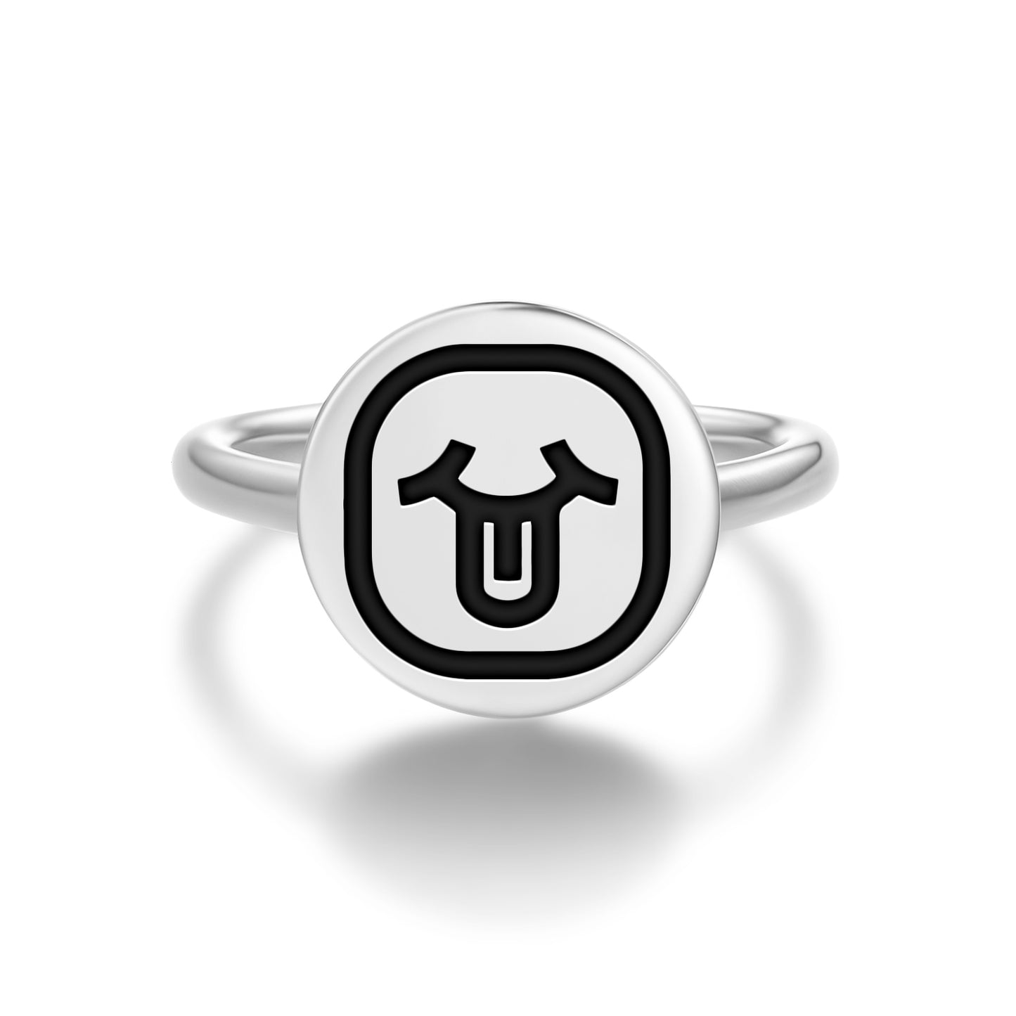 Ik Mayan Symbols Adjustable Open Ring