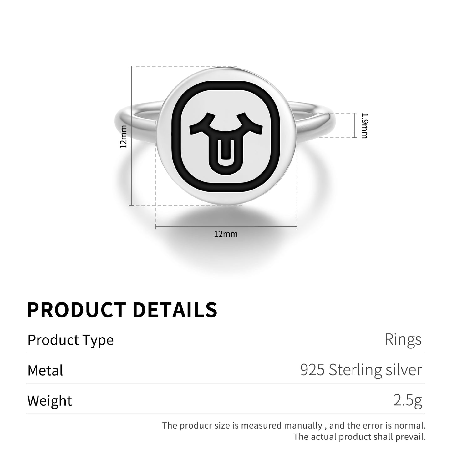 Ik Mayan Symbols Adjustable Open Ring