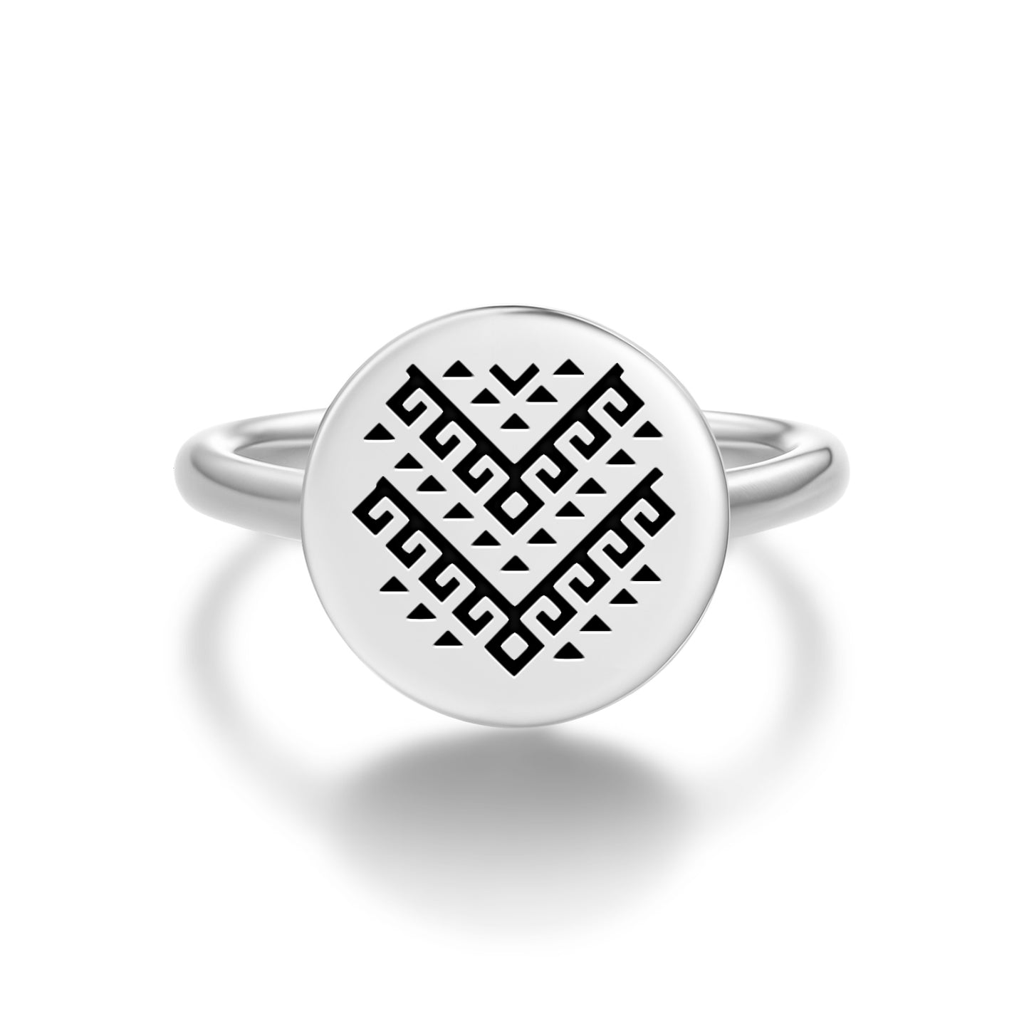Külpuwe Ñimin Mapuche Symbols Adjustable Open Ring