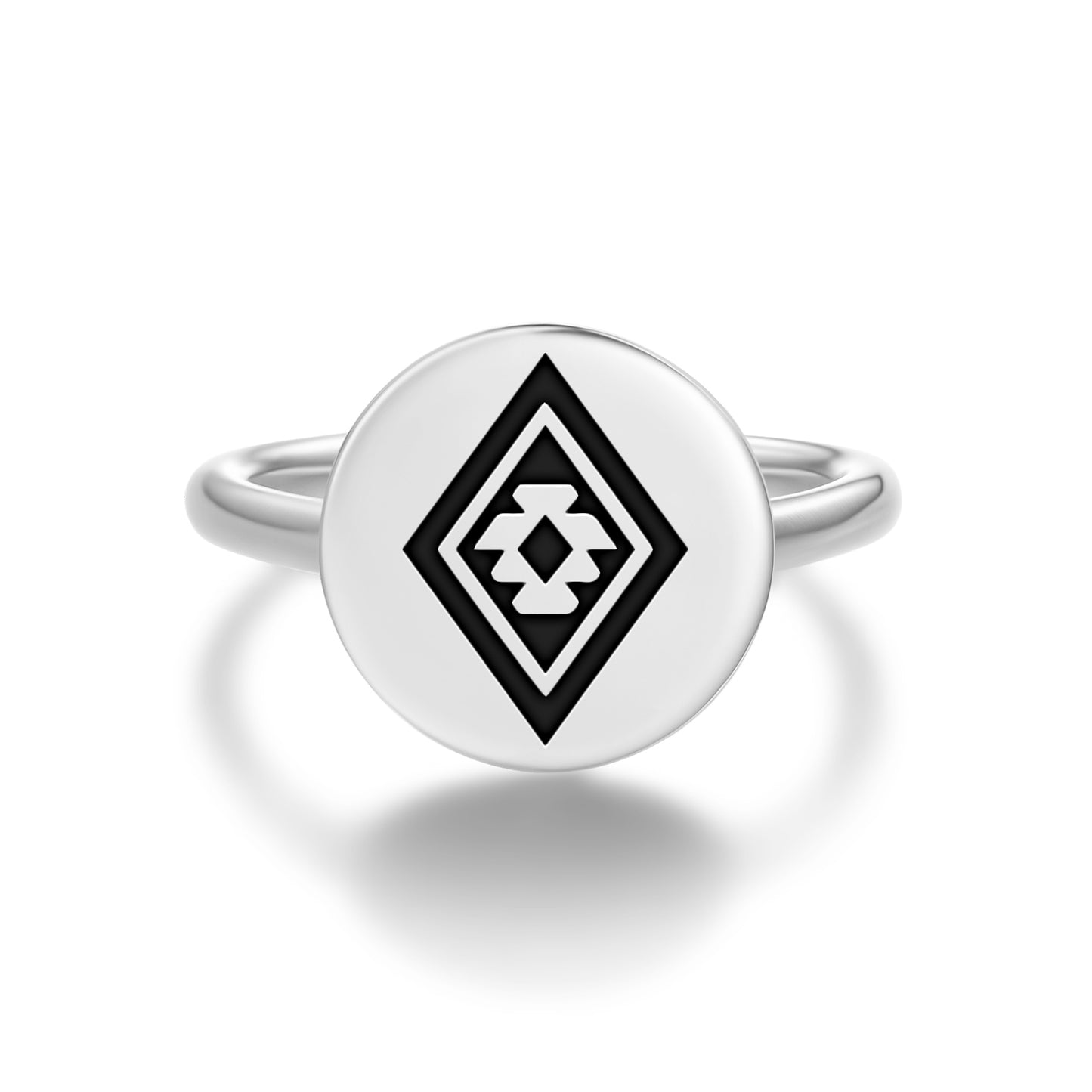 Anümka Mapuche Symbols Adjustable Open Ring