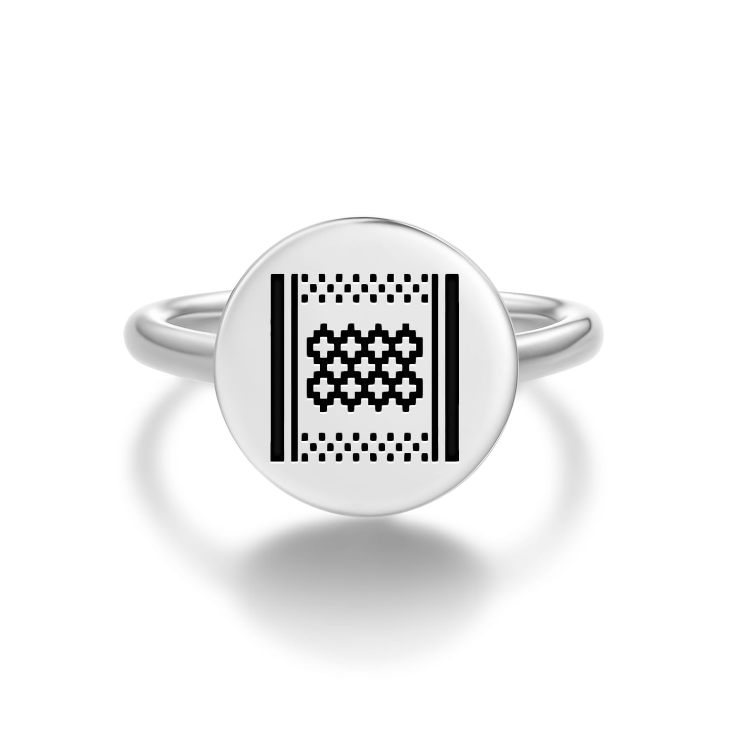 Maunimin Mapuche Symbols Adjustable Open Ring