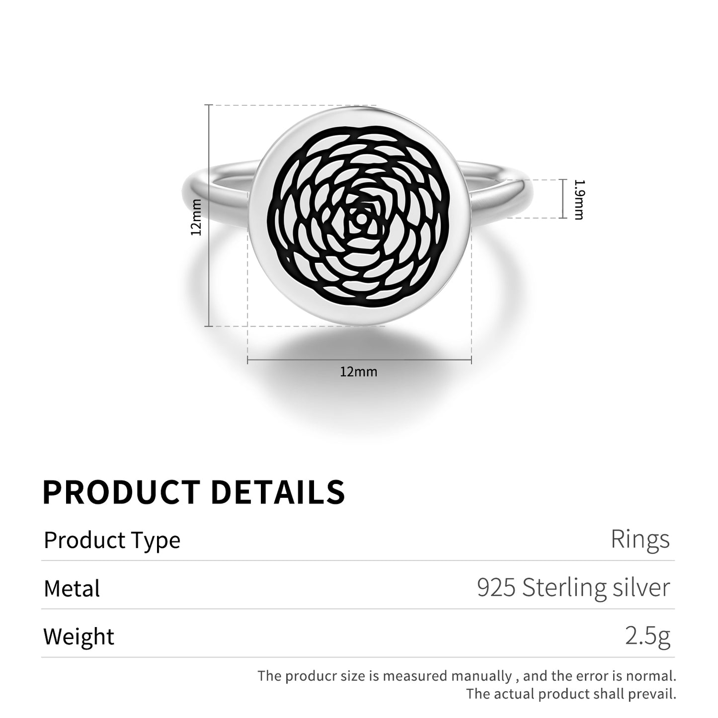 Camellia Flowers Symbols Adjustable Open Ring