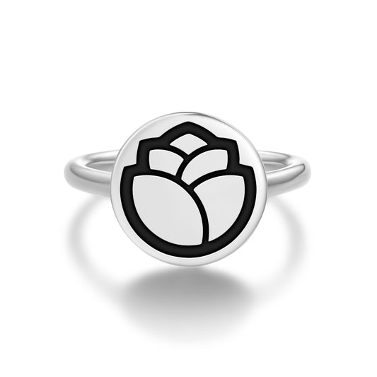 Tulip Flowers Symbols Adjustable Open Ring