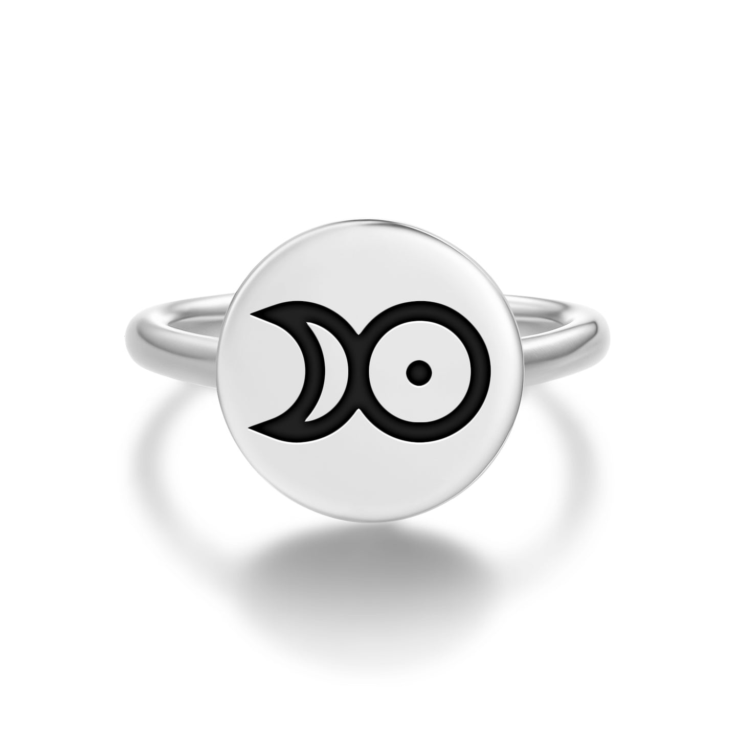 Platinum Alchemy Symbols Adjustable Open Ring