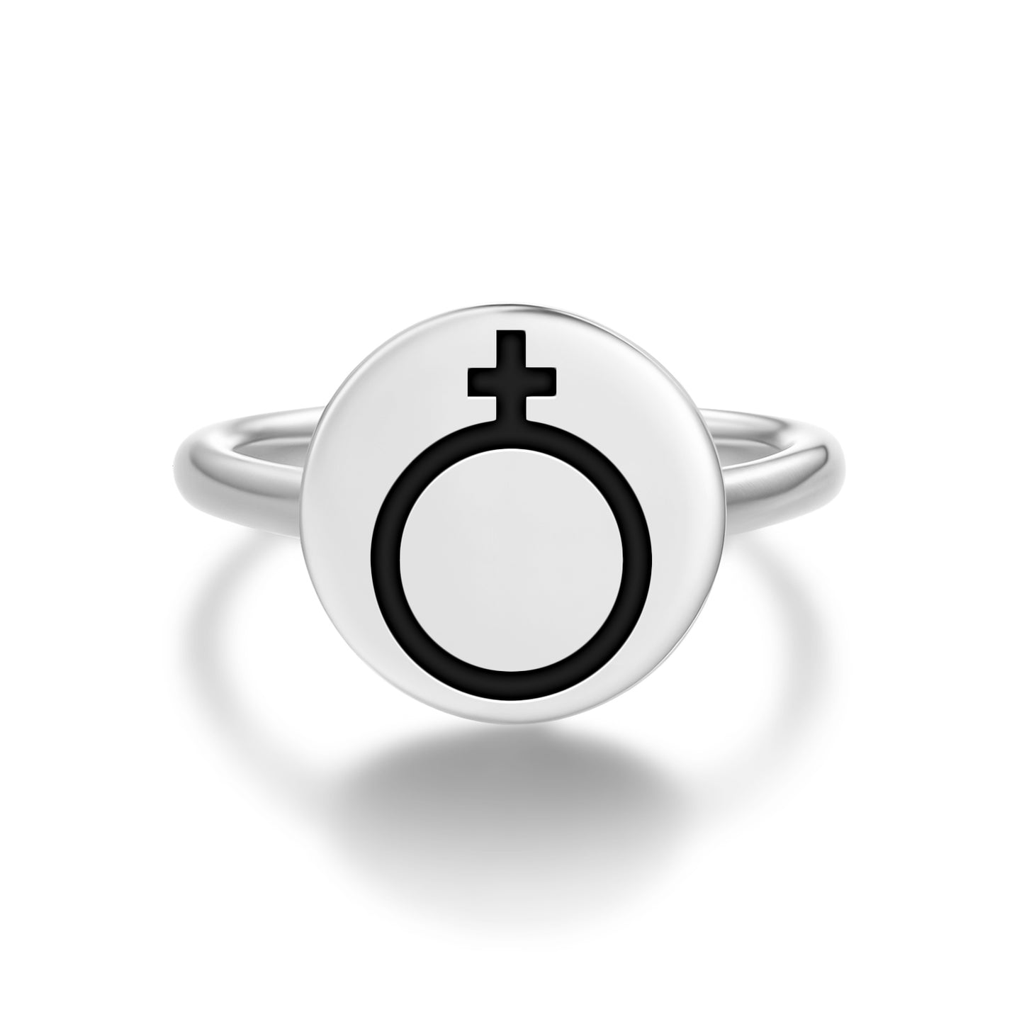 Antimony Alchemy Symbols Adjustable Open Ring
