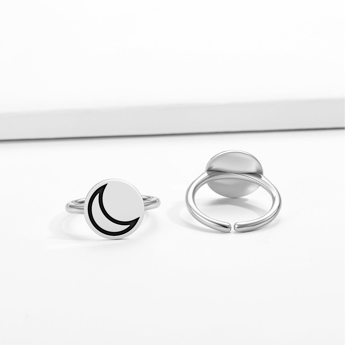 Silver Alchemy Symbols Adjustable Open Ring