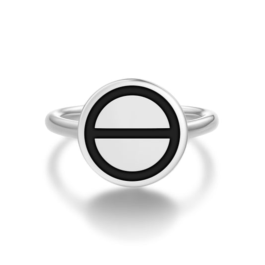 Salt Alchemy Symbols Adjustable Open Ring