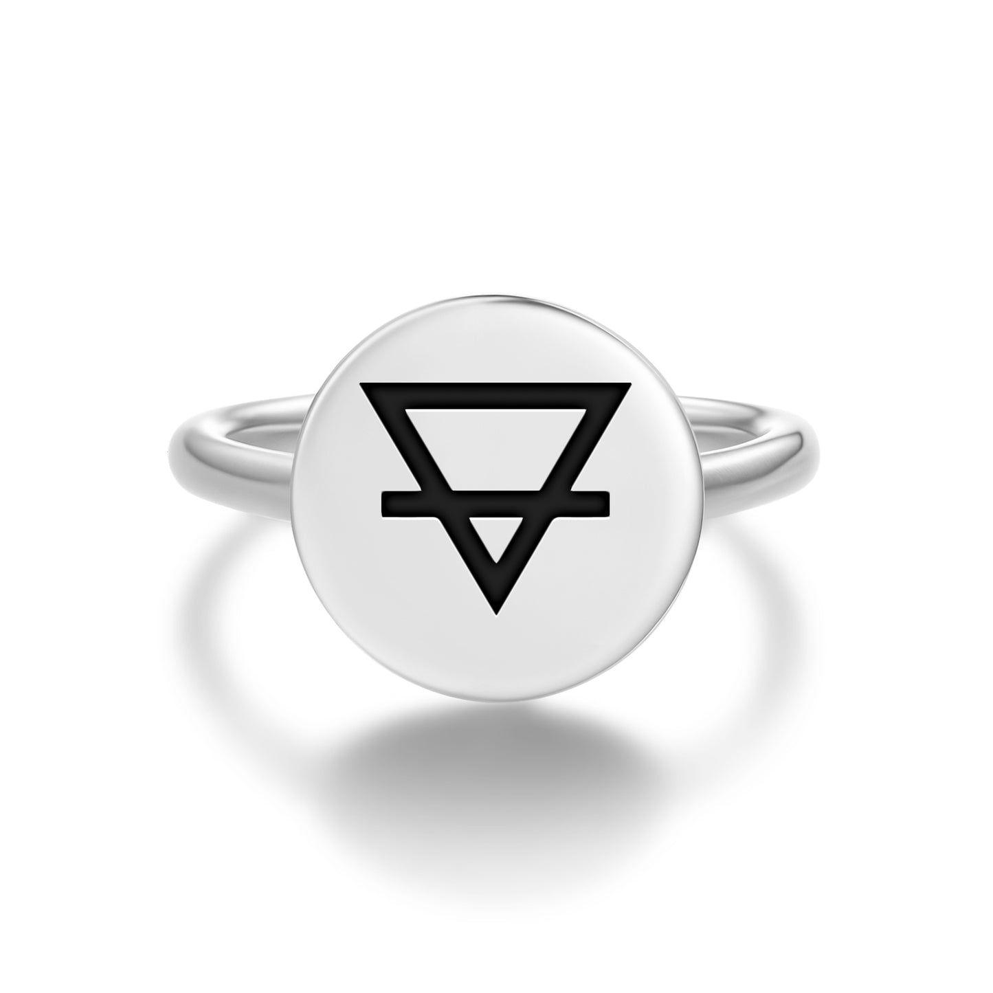 Earth Alchemy Symbols Adjustable Open Ring