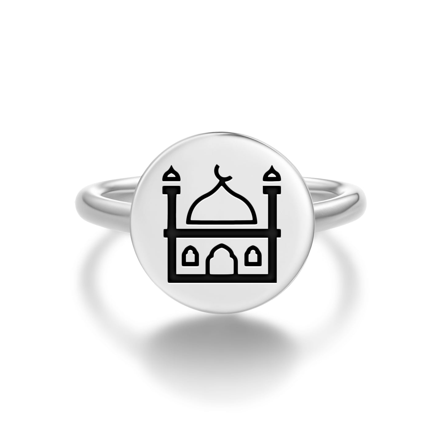 Mosque Islam Symbols Adjustable Open Ring