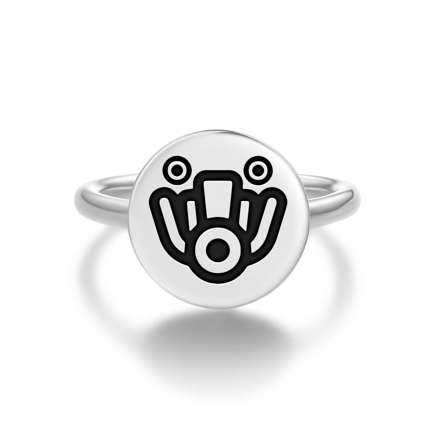 Xochitl Aztec Symbols Adjustable Open Ring