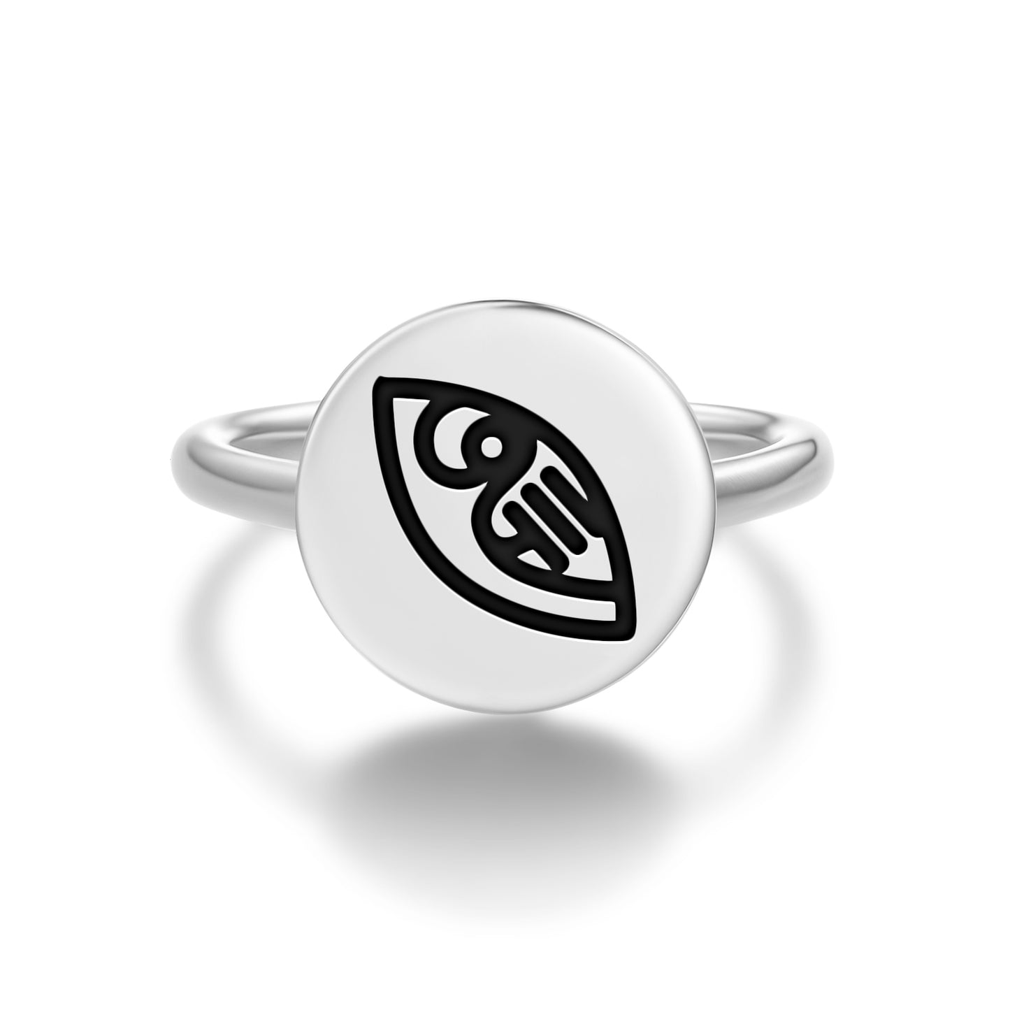 Tecpatl Aztec Symbols Adjustable Open Ring