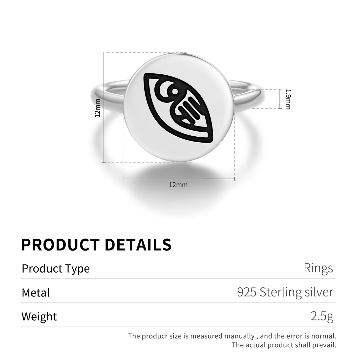 Tecpatl Aztec Symbols Adjustable Open Ring