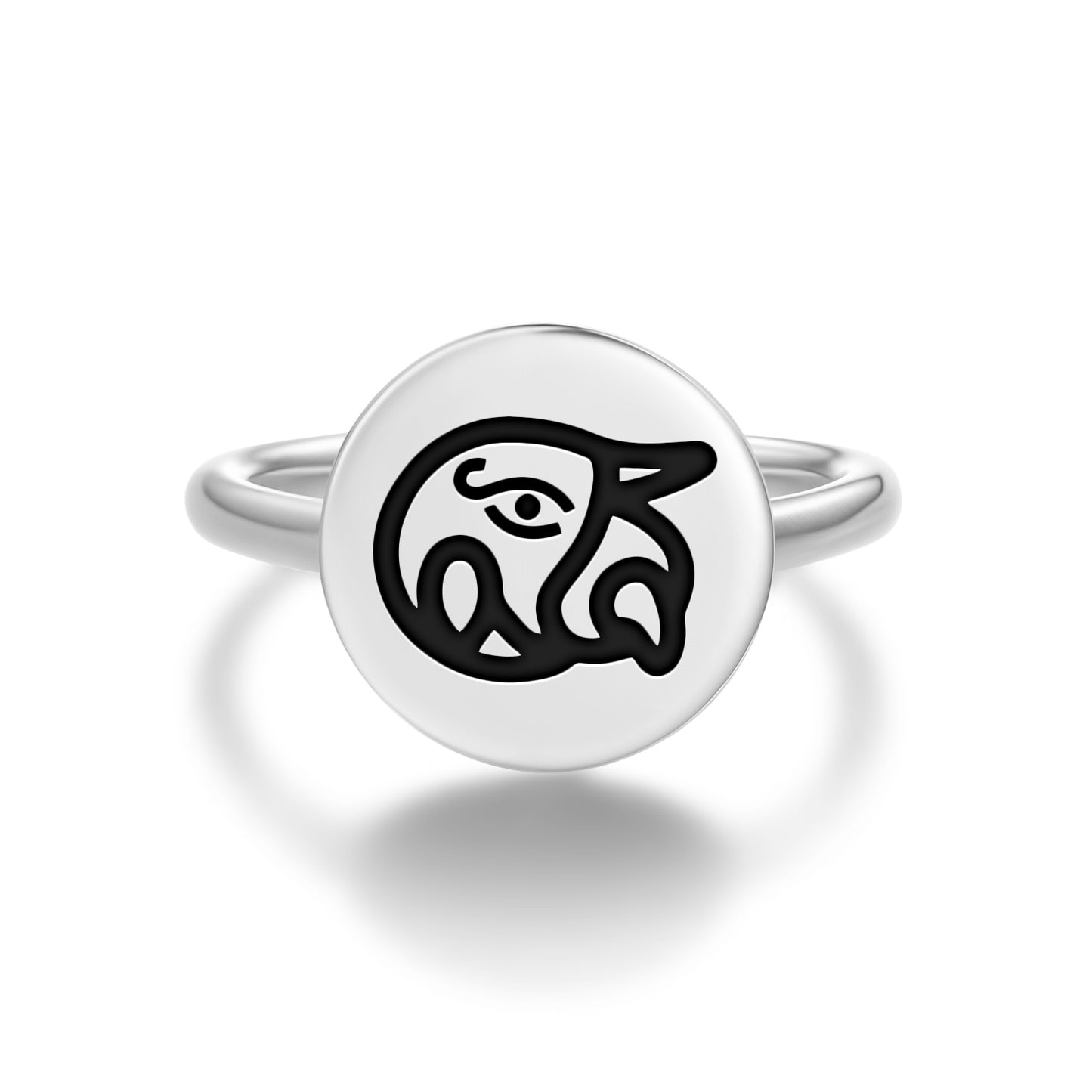 Cozcacuauhtli Aztec Symbols Adjustable Open Ring