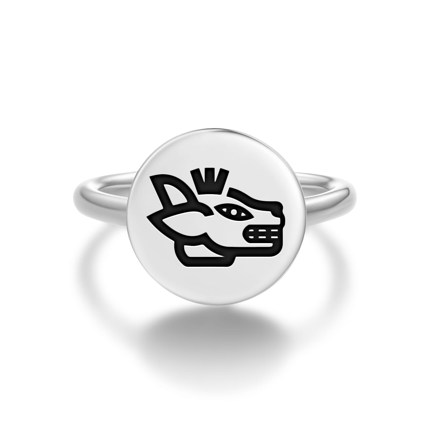 Mazatl Aztec Symbols Adjustable Open Ring