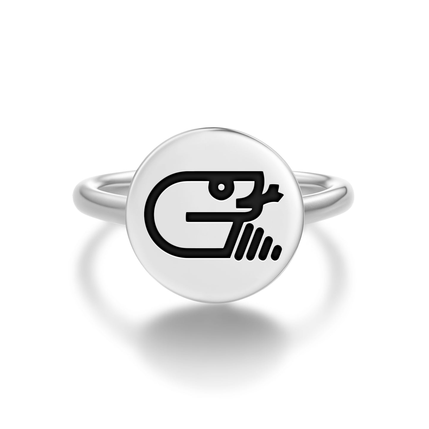 Coatl Aztec Symbols Adjustable Open Ring
