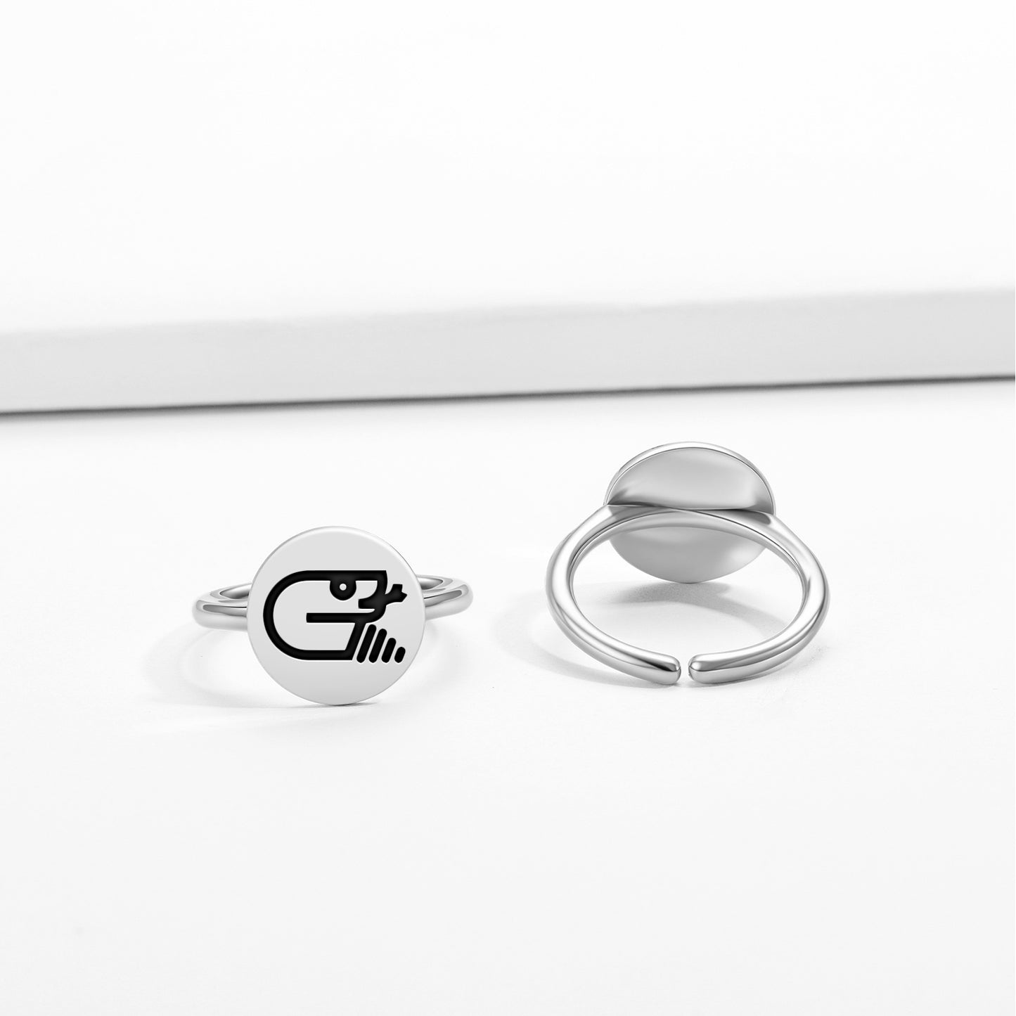 Coatl Aztec Symbols Adjustable Open Ring