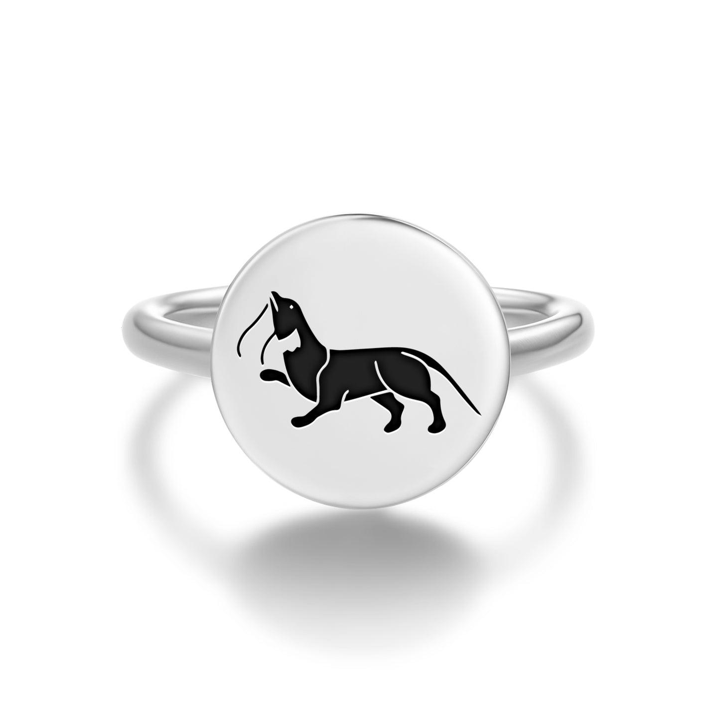 Fish otter – The Three Victorious Creatures of Harmony Buddhist Symbols Adjustable Open Ring