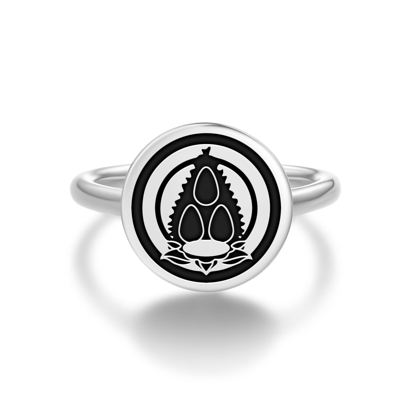 Triratna Buddhist Symbols Adjustable Open Ring