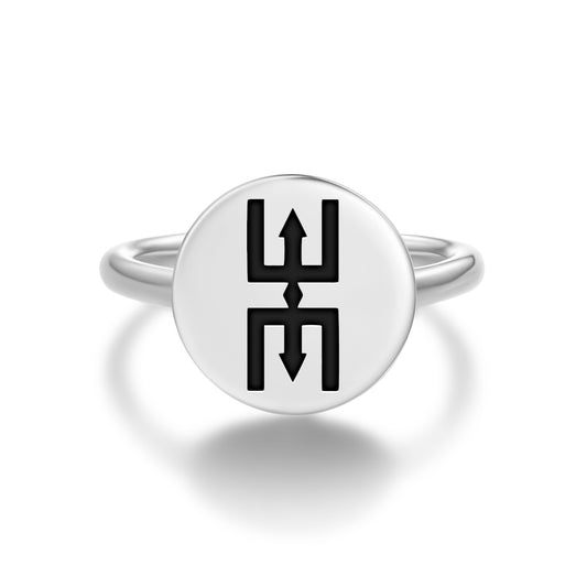 Nteasee Adinkra Symbols Adjustable Open Ring